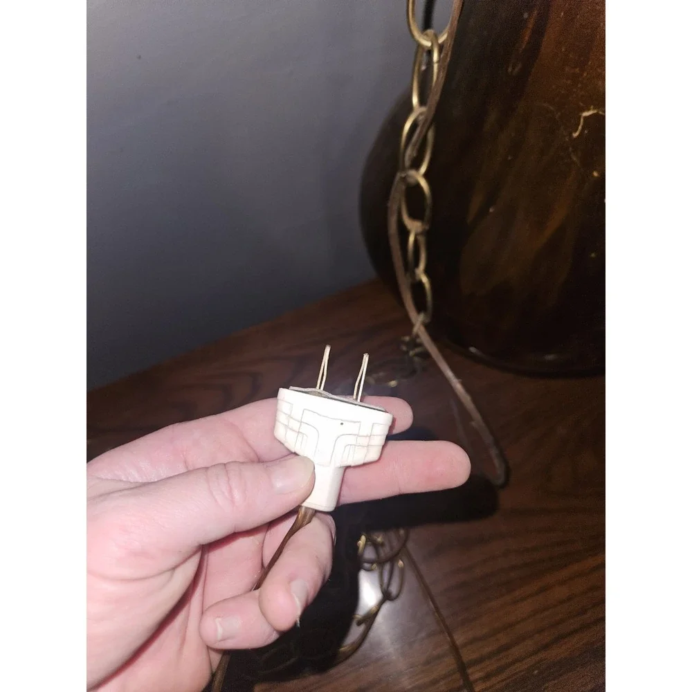 Stunning Vintage Amber Swag Light